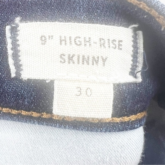 ✅MADEWELL  "9" HIGH-RISE SKINNY" JEANS DARK WASH EUC SIZE 30 - Picture 7 of 7